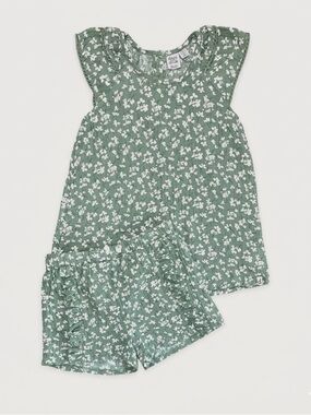 Deux par Deux Girls Size 7 Muslin Blouse & Short Set